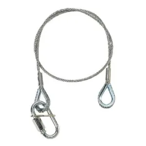 Safety Rope 3 mm with Screw Link, 0.6 m