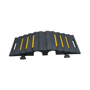 Fire hose protective bridge, rubber, 2 channels